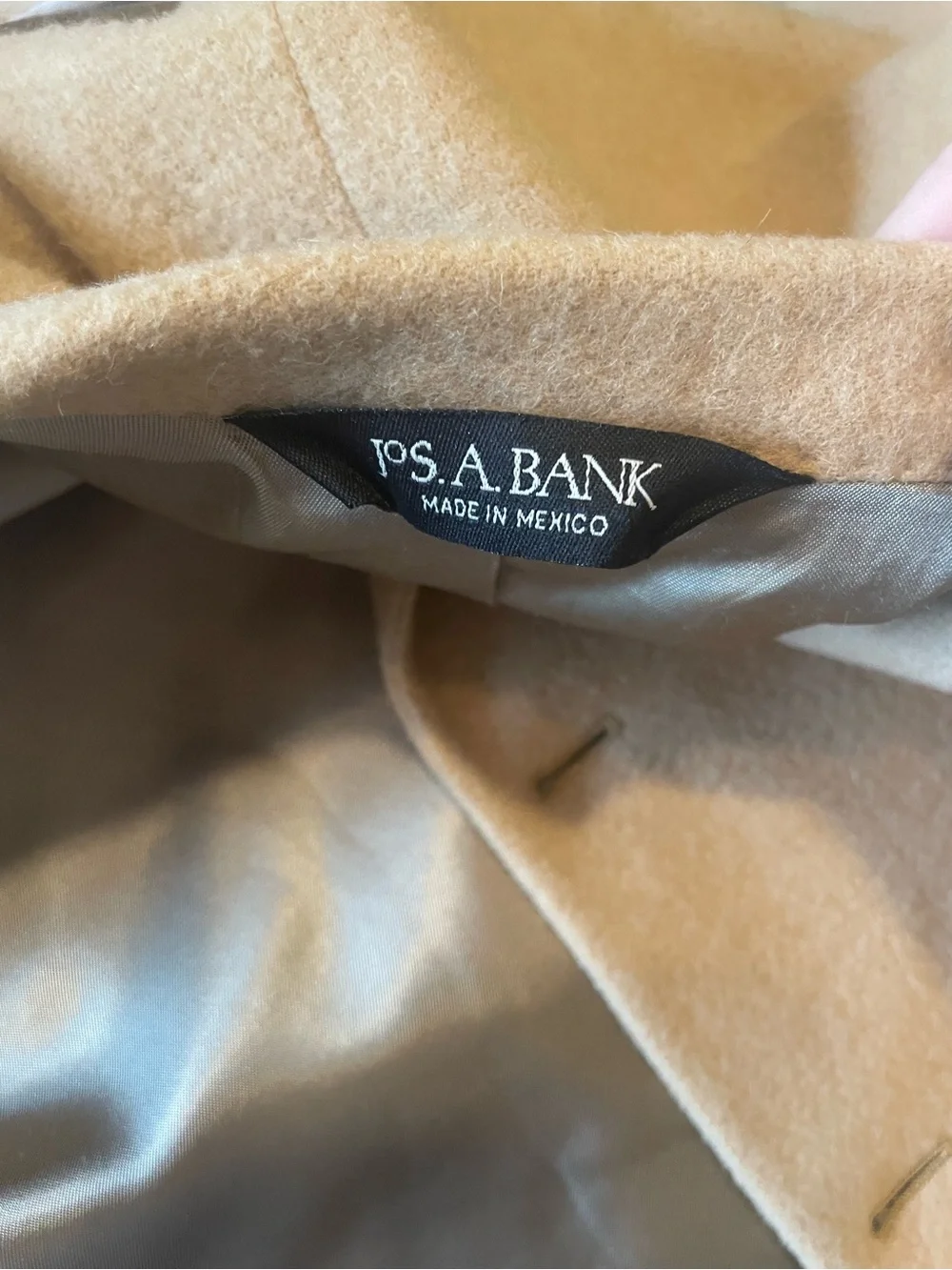 Vintage Jos. A. Bank 100% Camel Hair Blazer 41R Tan Sport Coat Jacket Luxury